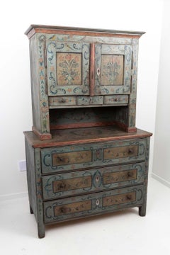 Antique Swedish Painted Cupboard