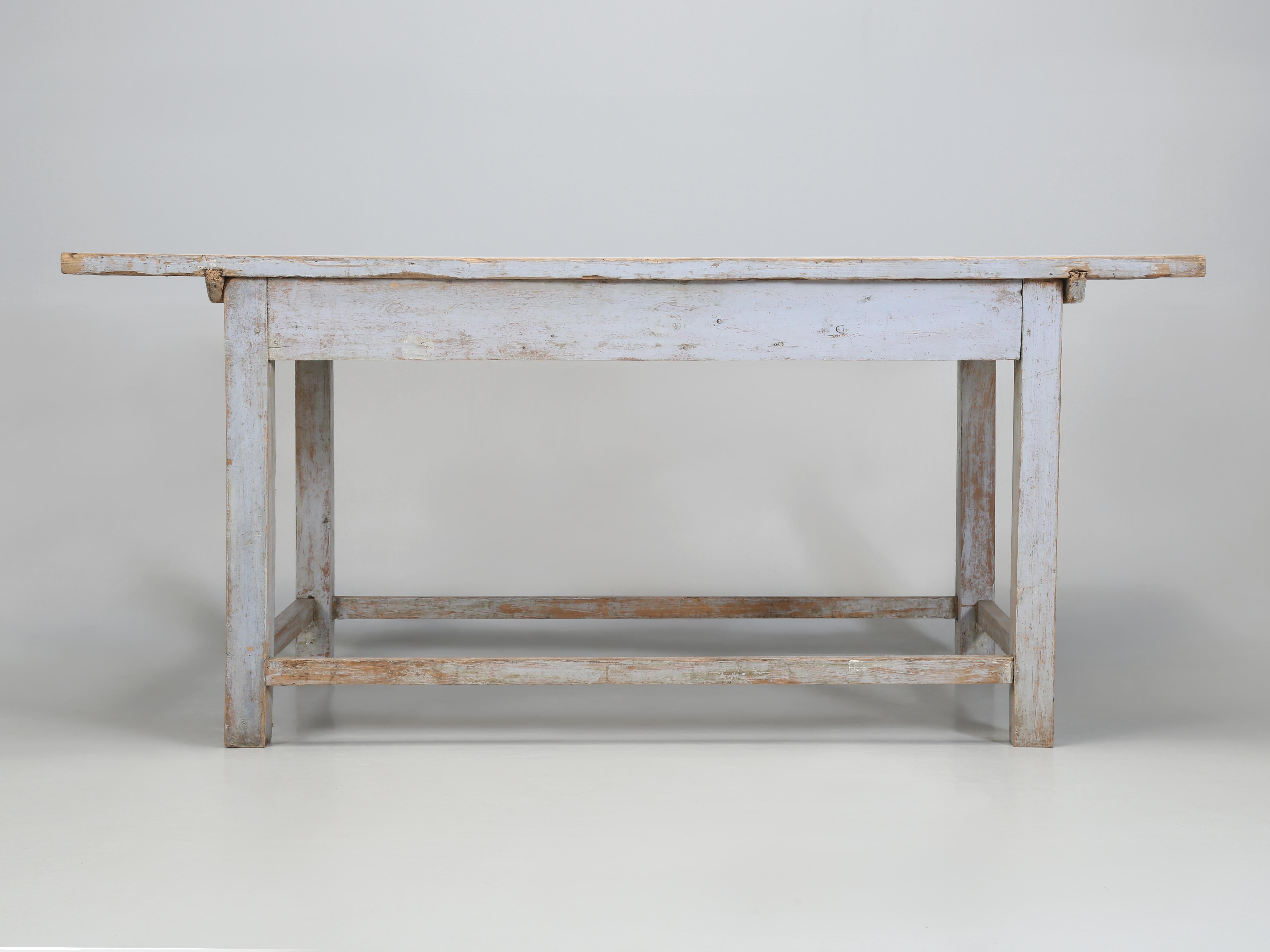 Antique Swedish Painted Table That Would Make for a Great Looking Kitchen Island For Sale 11