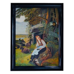 Antikes schwedisches Märchen- Pastoralgemälde