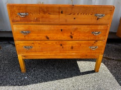 Antique Swedish Pine 3 Drawer Chest