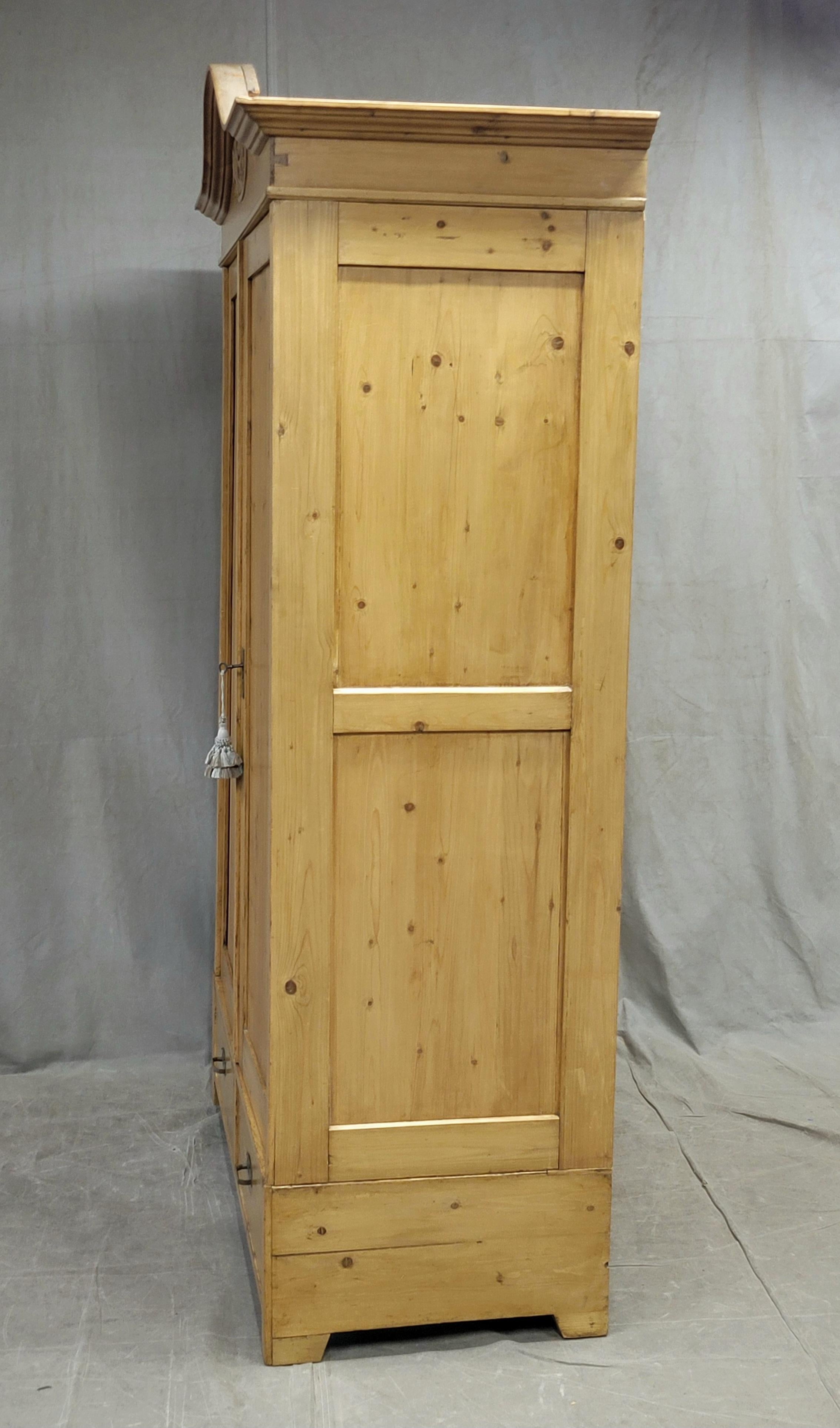 Antique Swedish Pine Armoire For Sale 1