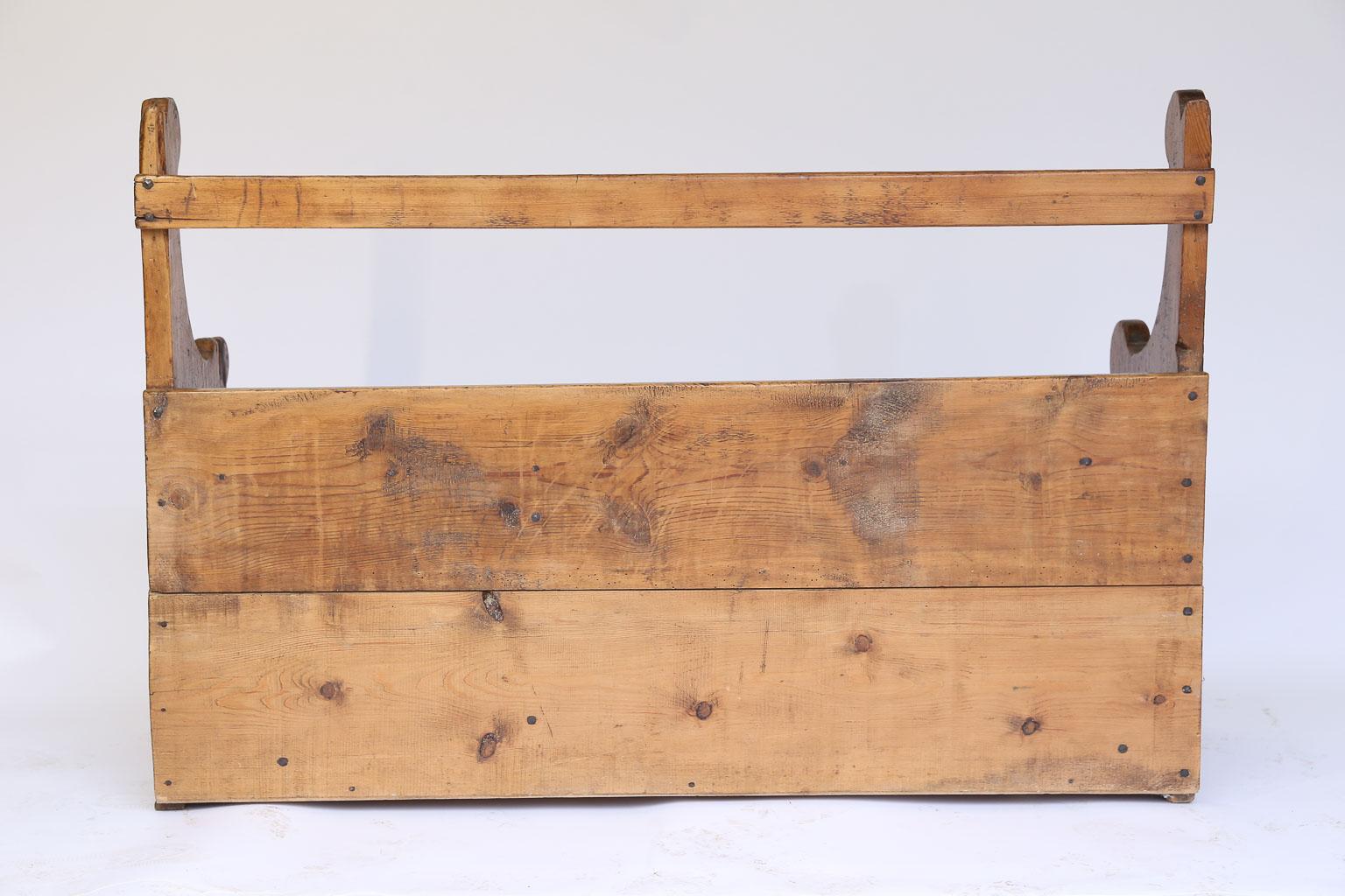 Antique Swedish Pine Bench 5