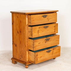 Antique Swedish Pine Chest of Four Drawers