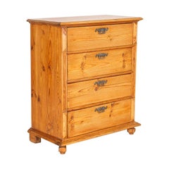 Antique Swedish Pine Chest of Four Drawers