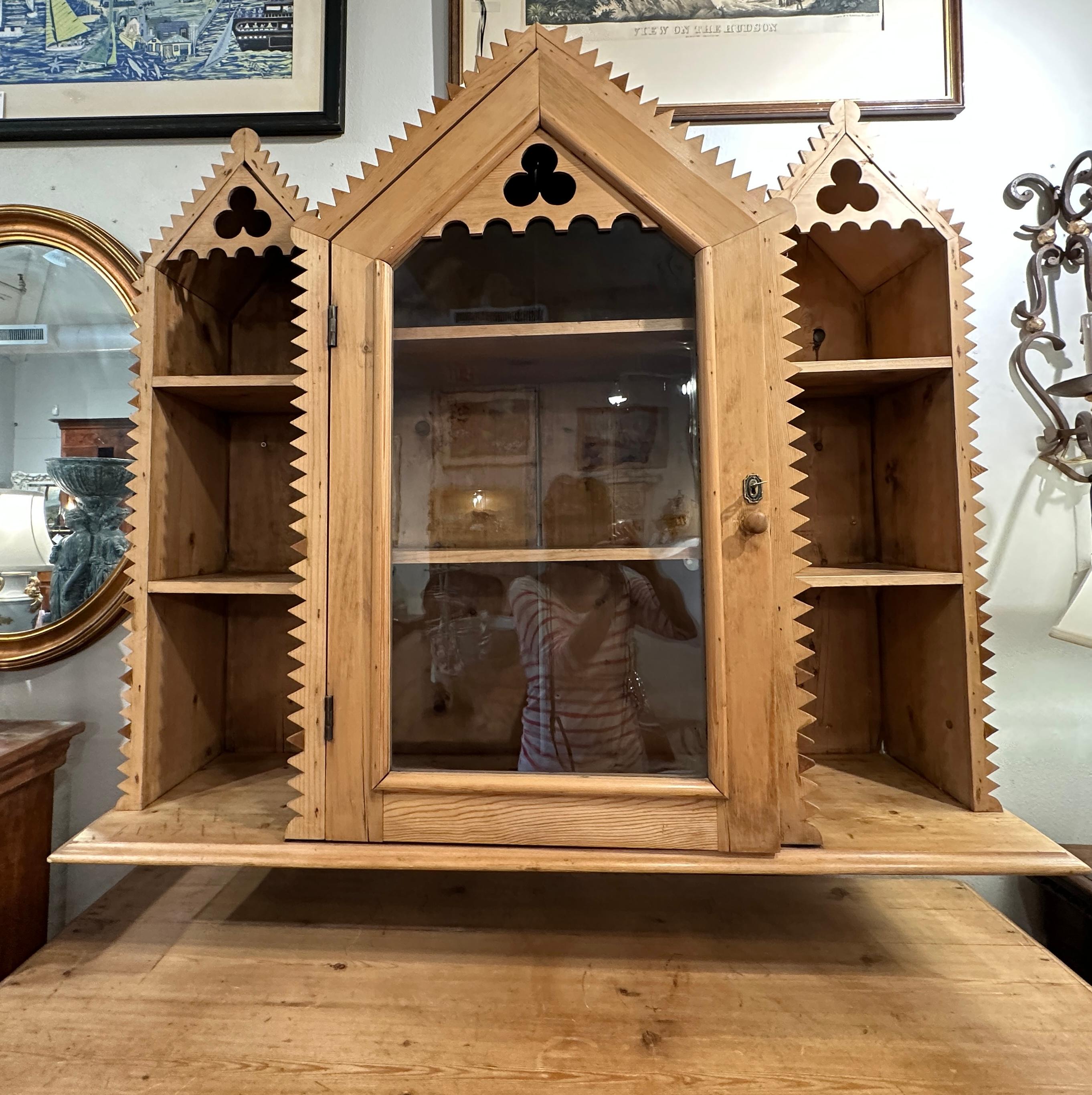 Hand-Crafted Antique Swedish Pine Cupboard Cabinet  For Sale
