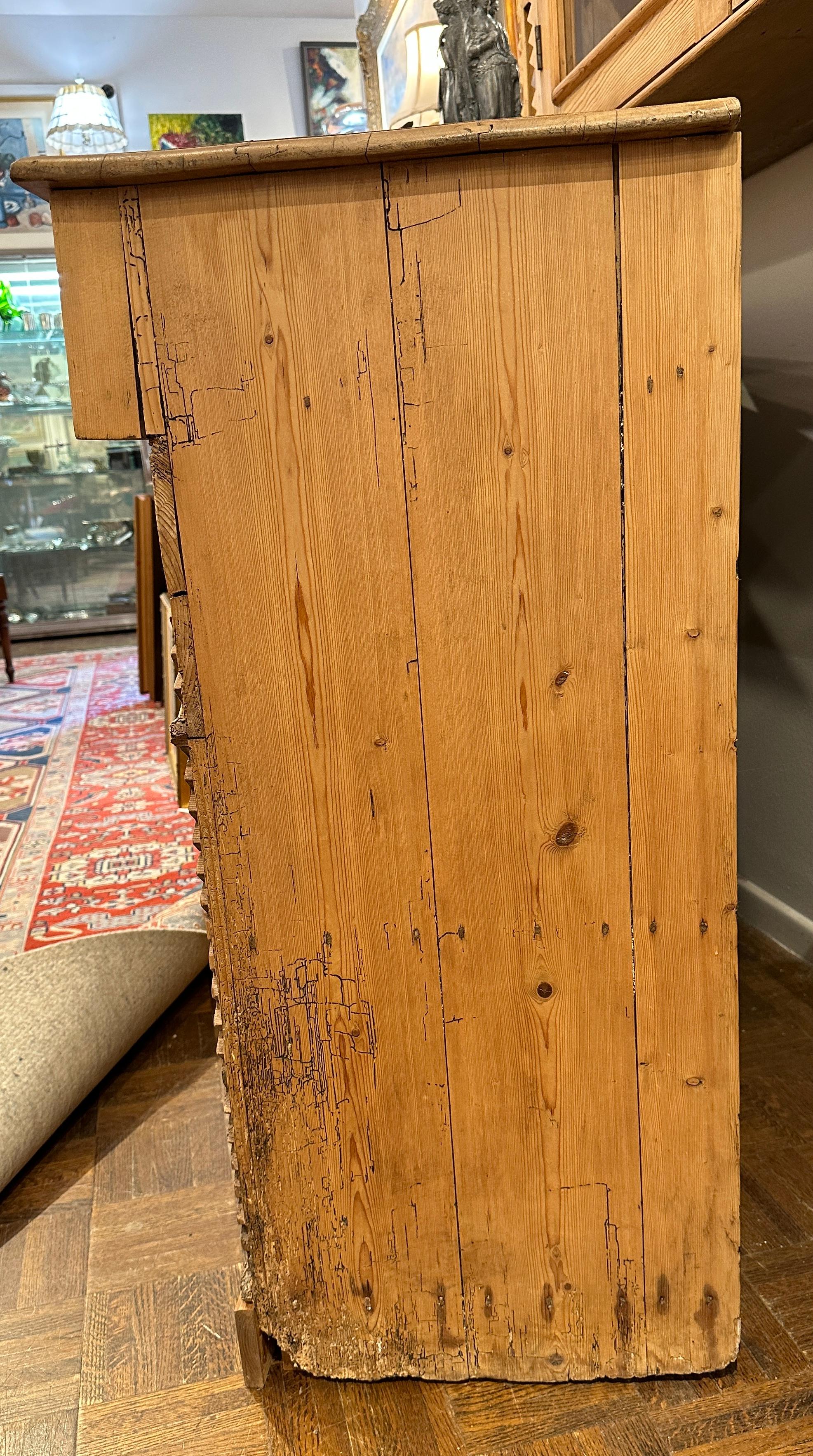 Antique Swedish Pine Cupboard Cabinet  For Sale 2