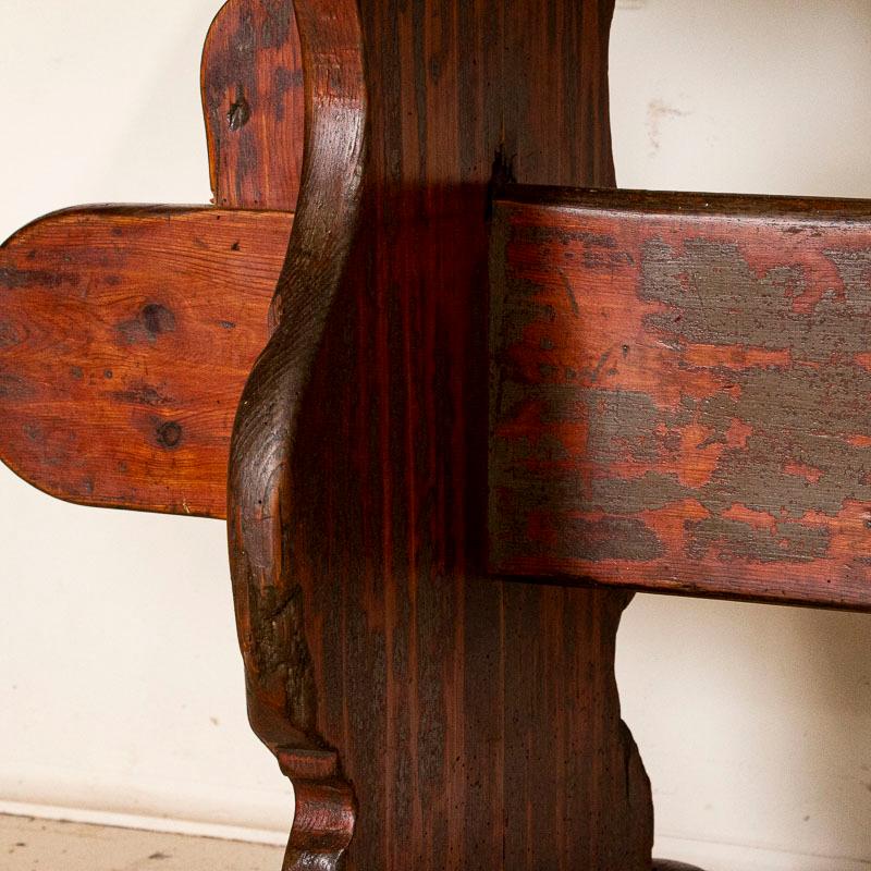 Wood Antique Swedish Pine Farm Table Trestle Table
