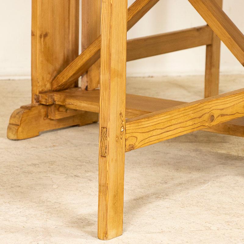 Antique Swedish Pine Gate Leg Drop Leaf Table For Sale 2
