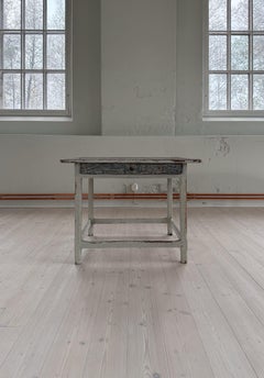 Antique Swedish Primitive 19th century Folk Art Table