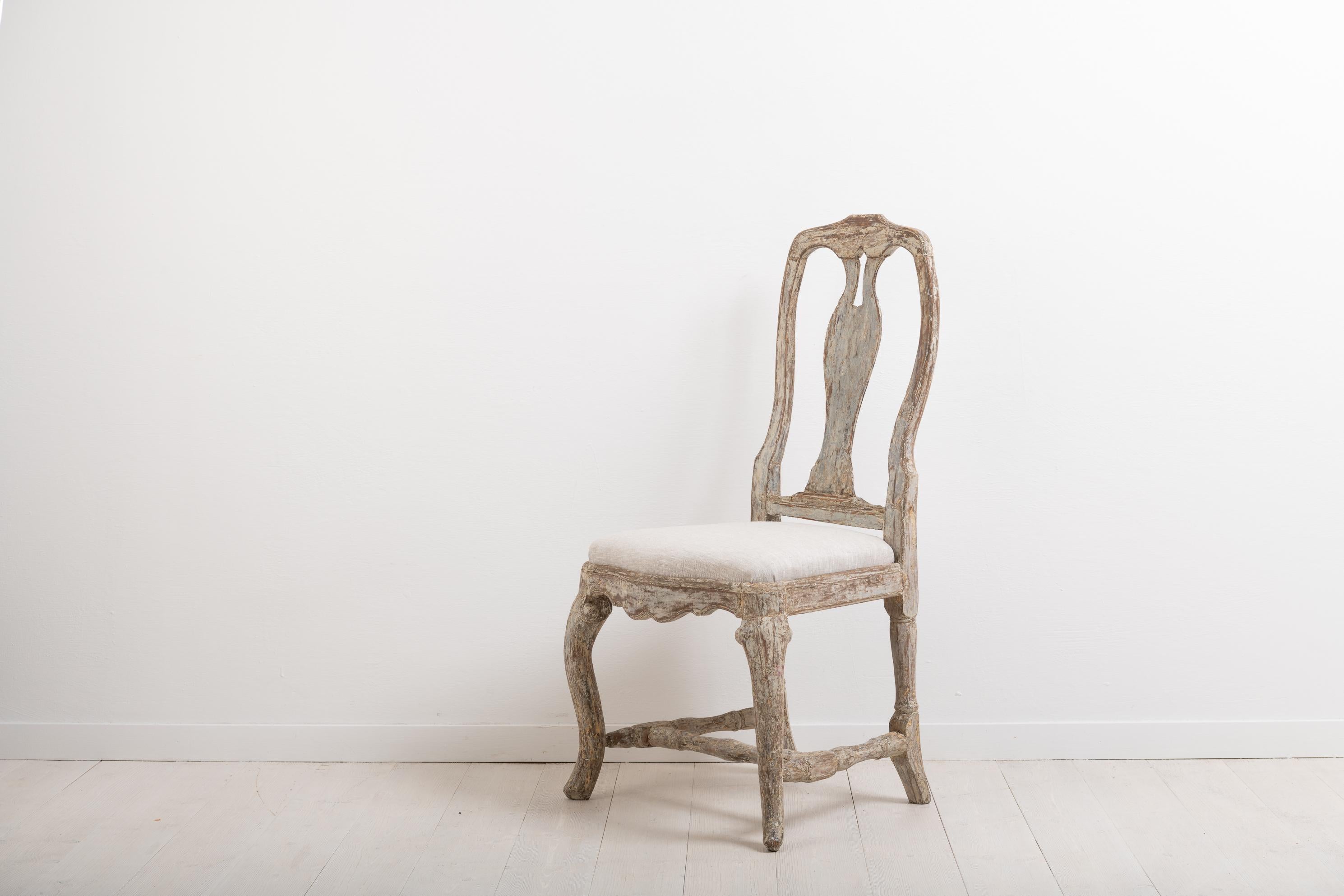 Pine Antique Swedish Rococo Chair