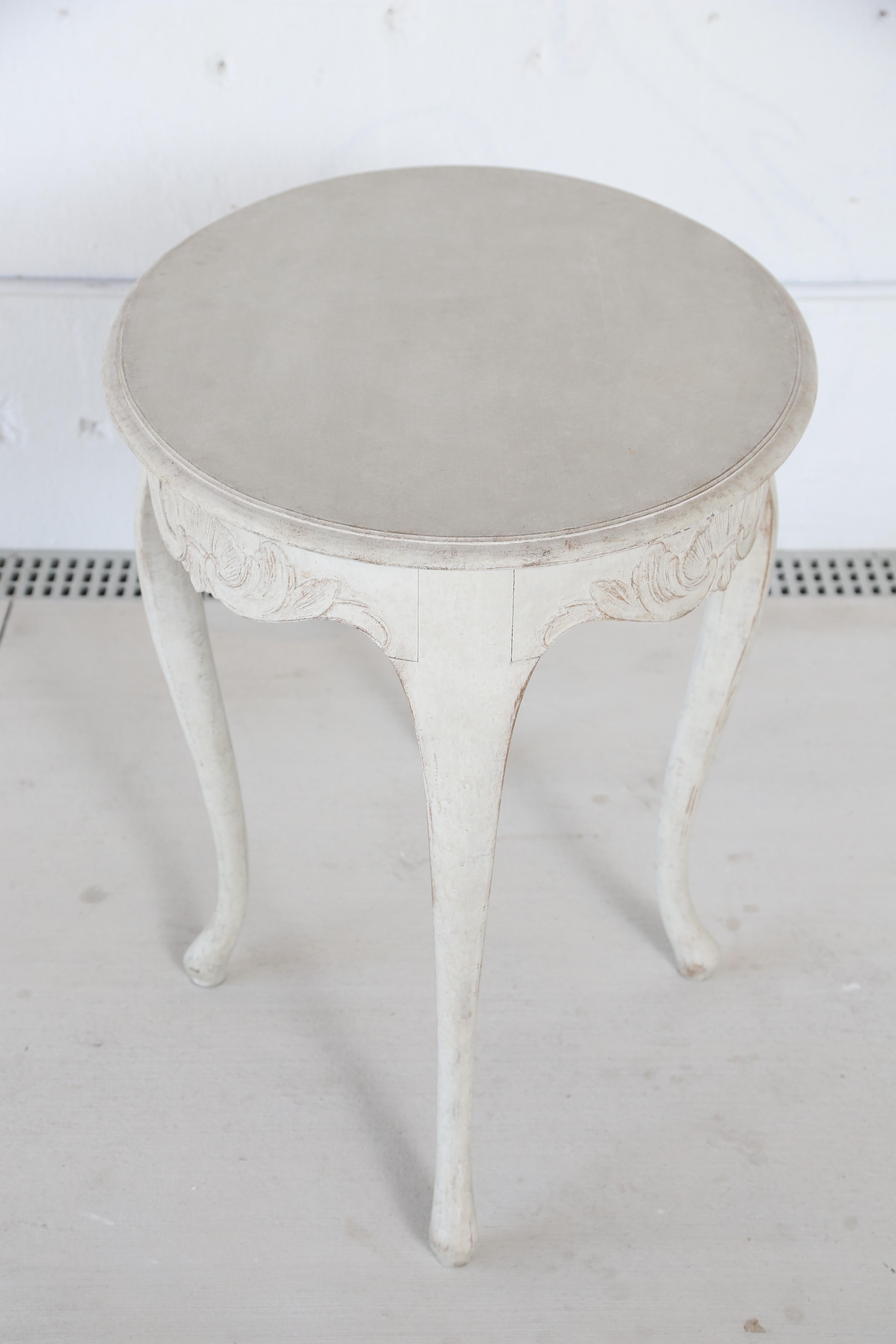 Antique Swedish Rococo Style Painted Oval Table 19th Century For Sale 5