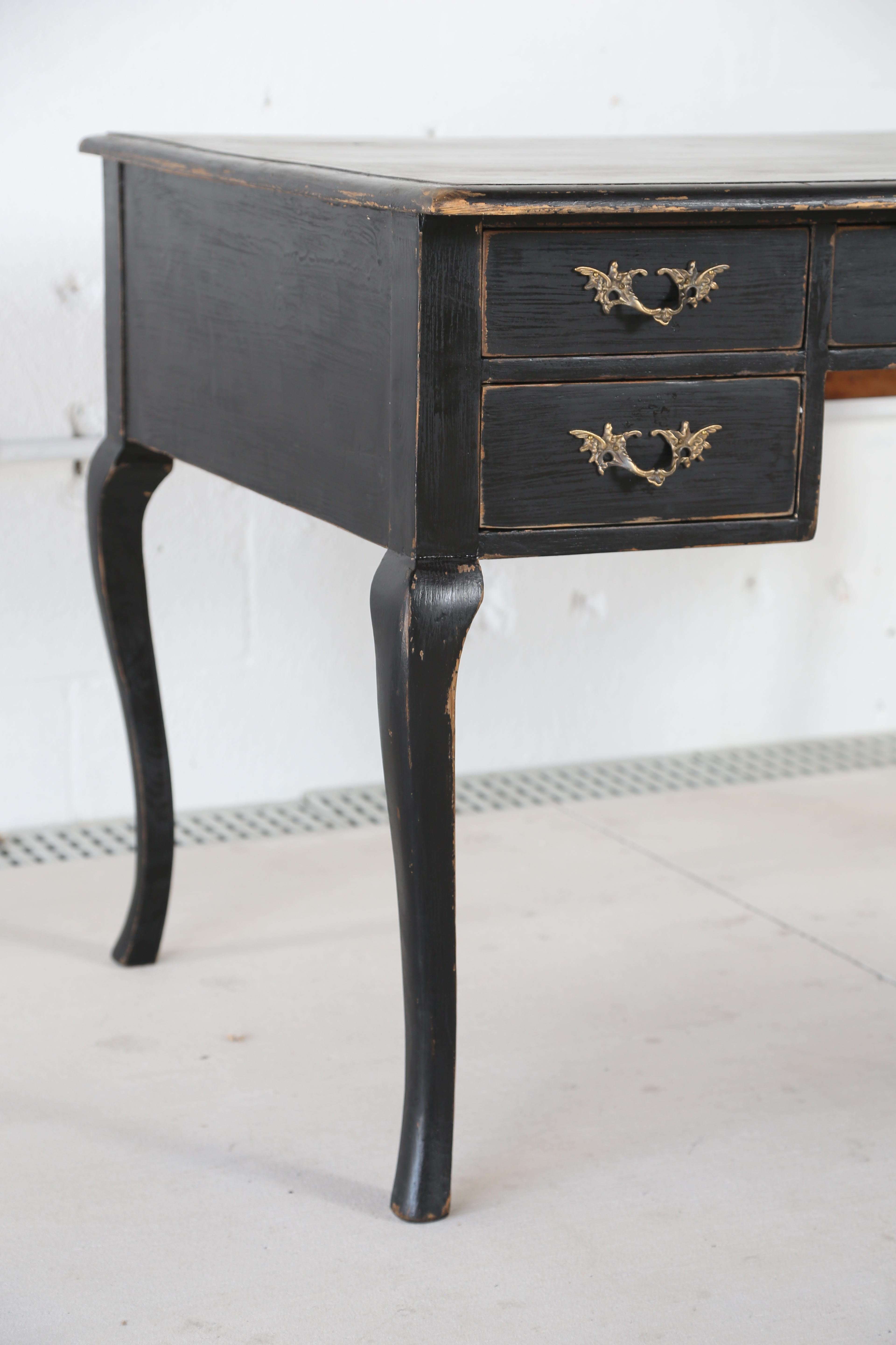 Painted Antique Swedish Rococo Style Writing Desk  Early 20th Century For Sale