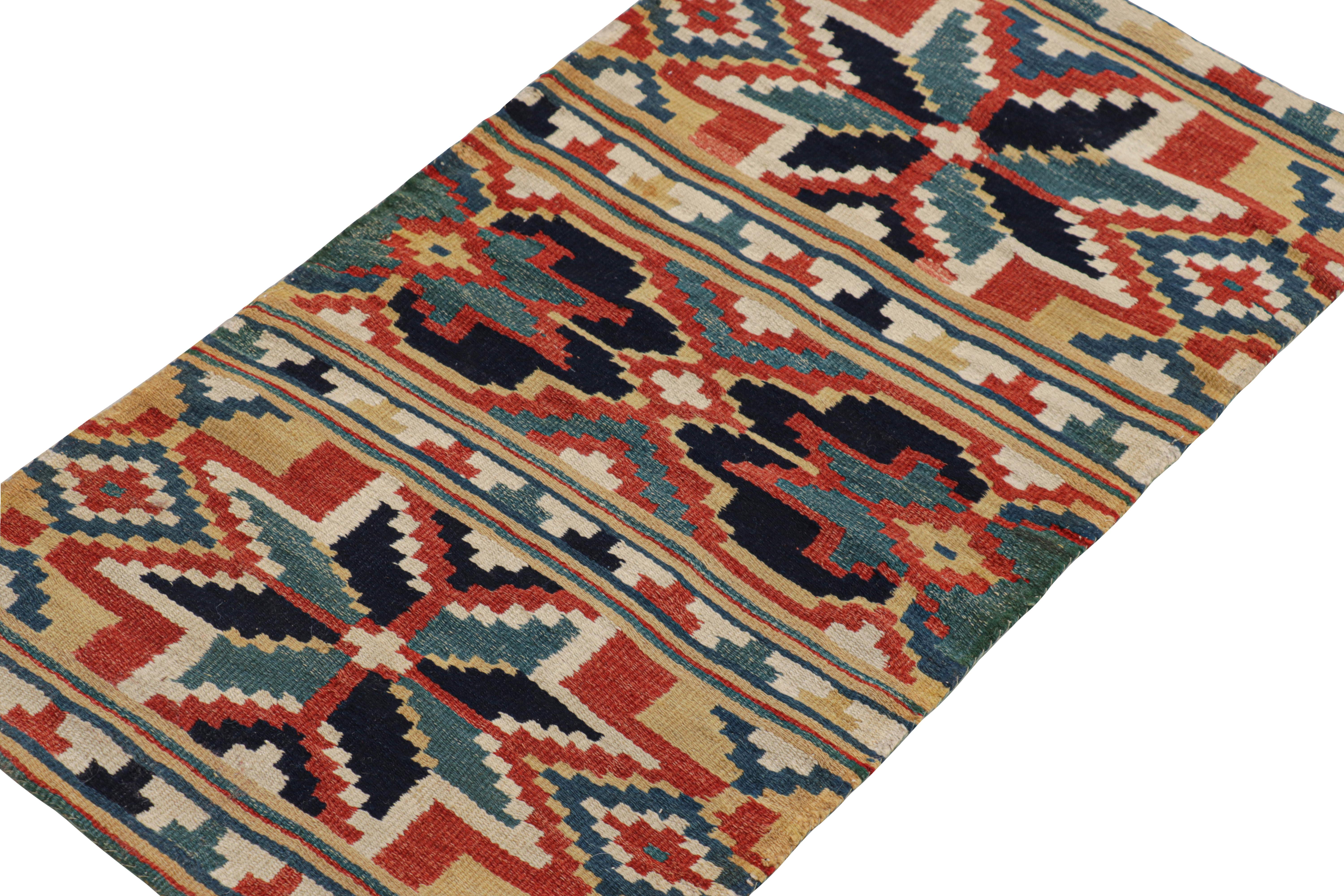 Tessuto a mano Antico arazzo svedese Rollakan con motivi geometrici, da Rug & Kilim in vendita