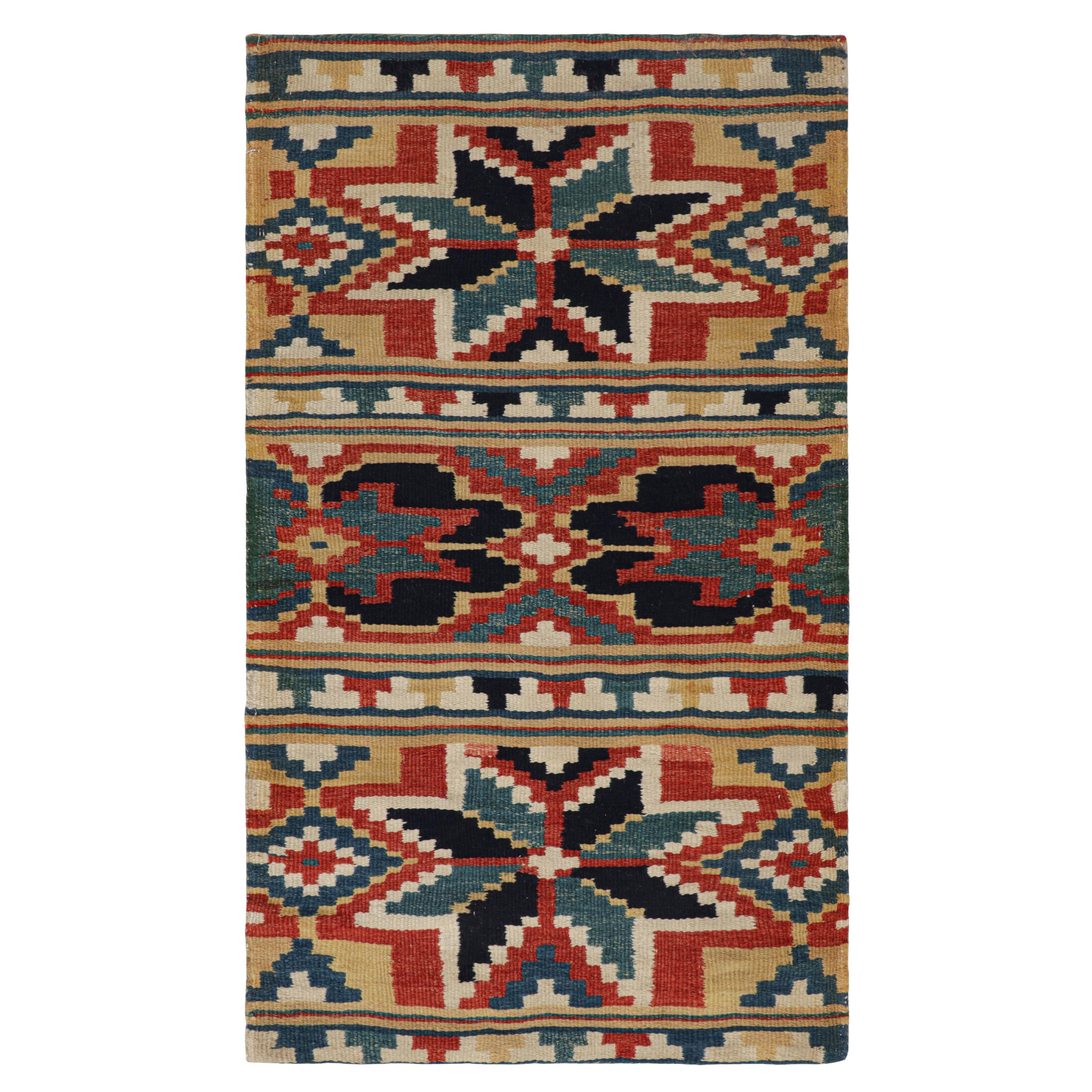 Antique Swedish Rollakan Tapestry with Geometric Patterns, from Rug & Kilim