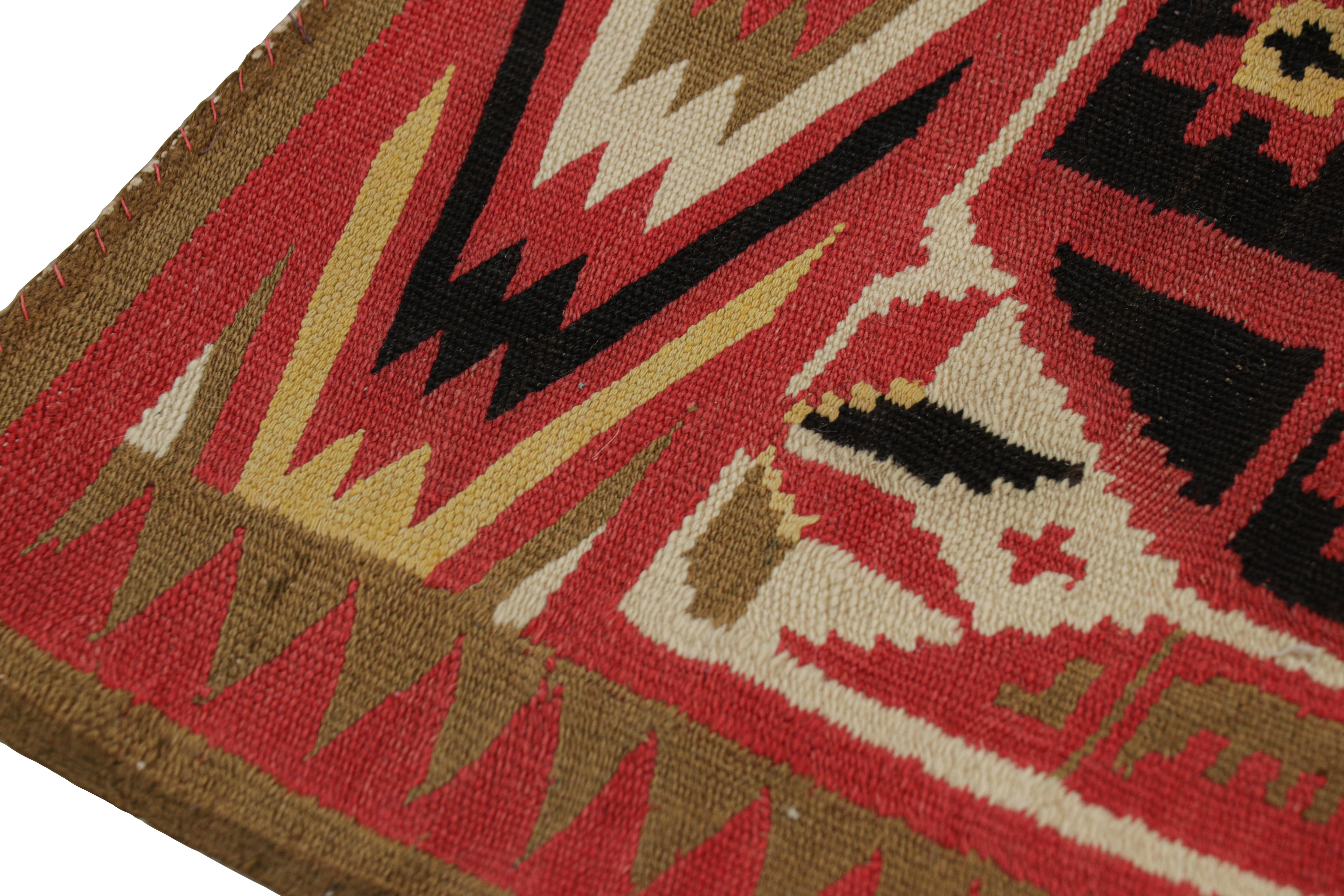 Svedese Antico arazzo svedese Rollakan con immagini e geometrie, da Rug & Kilim in vendita