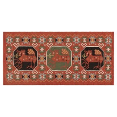 Antique Swedish Rollakan Tapestry with Pictorials & Medallions, from Rug & Kilim