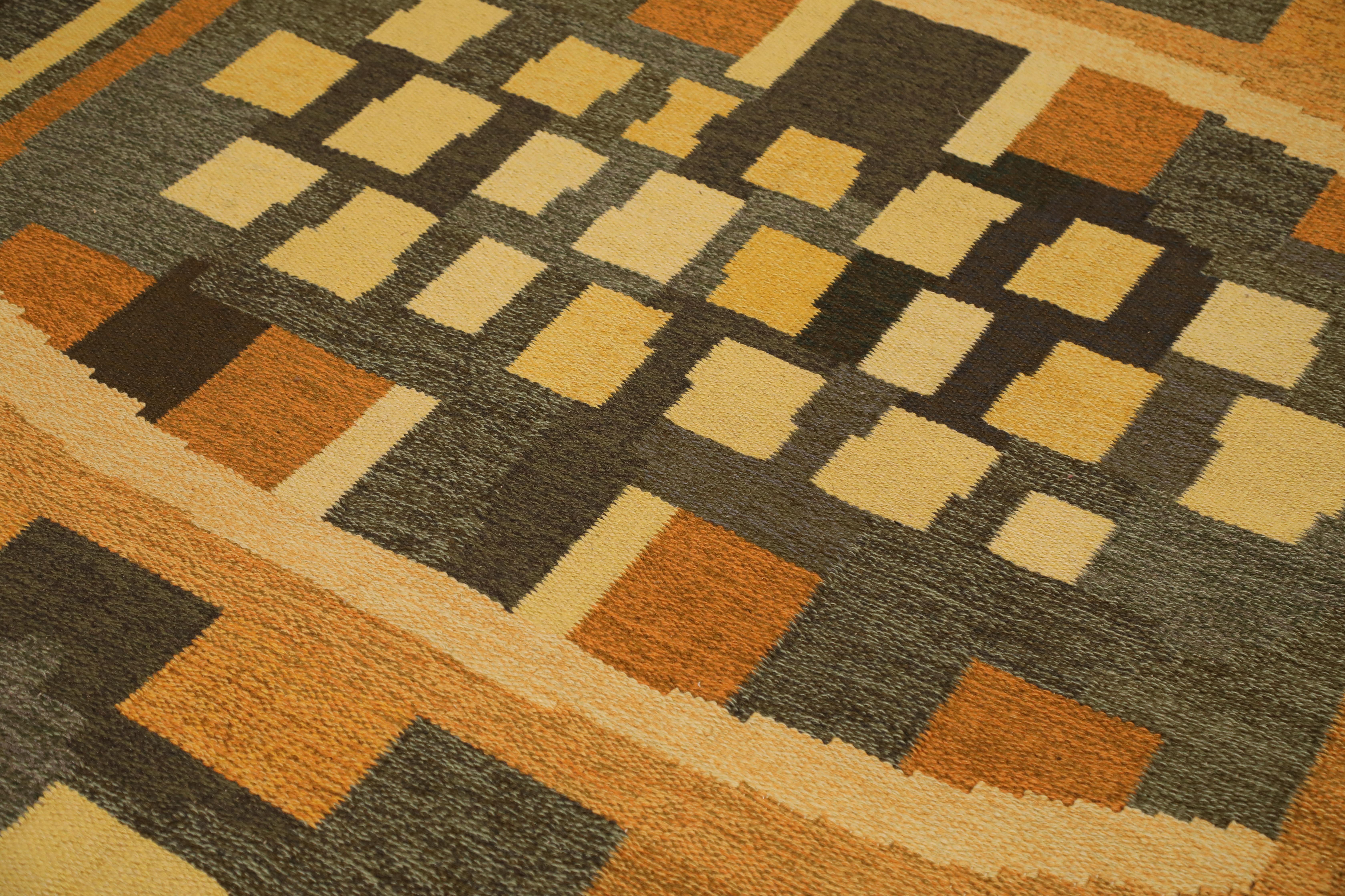 Wool Antique Swedish Rug For Sale