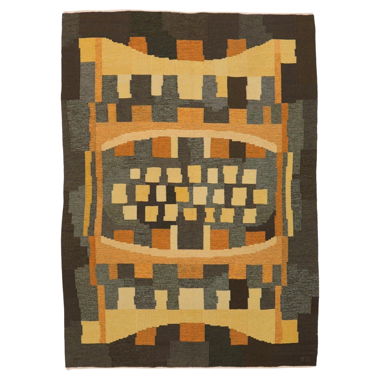 Antique Swedish Rug For Sale