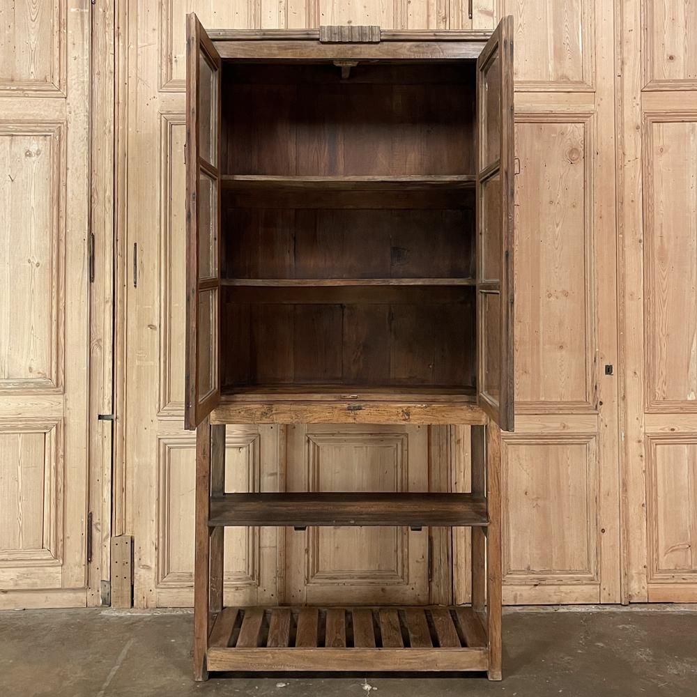 20th Century Antique Swedish Rustic Kitchen ~ Bakery Display Cabinet