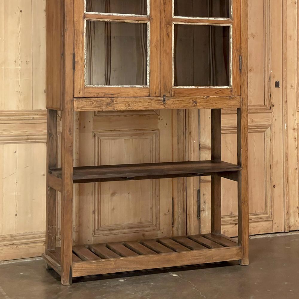 Antique Swedish Rustic Kitchen ~ Bakery Display Cabinet 1