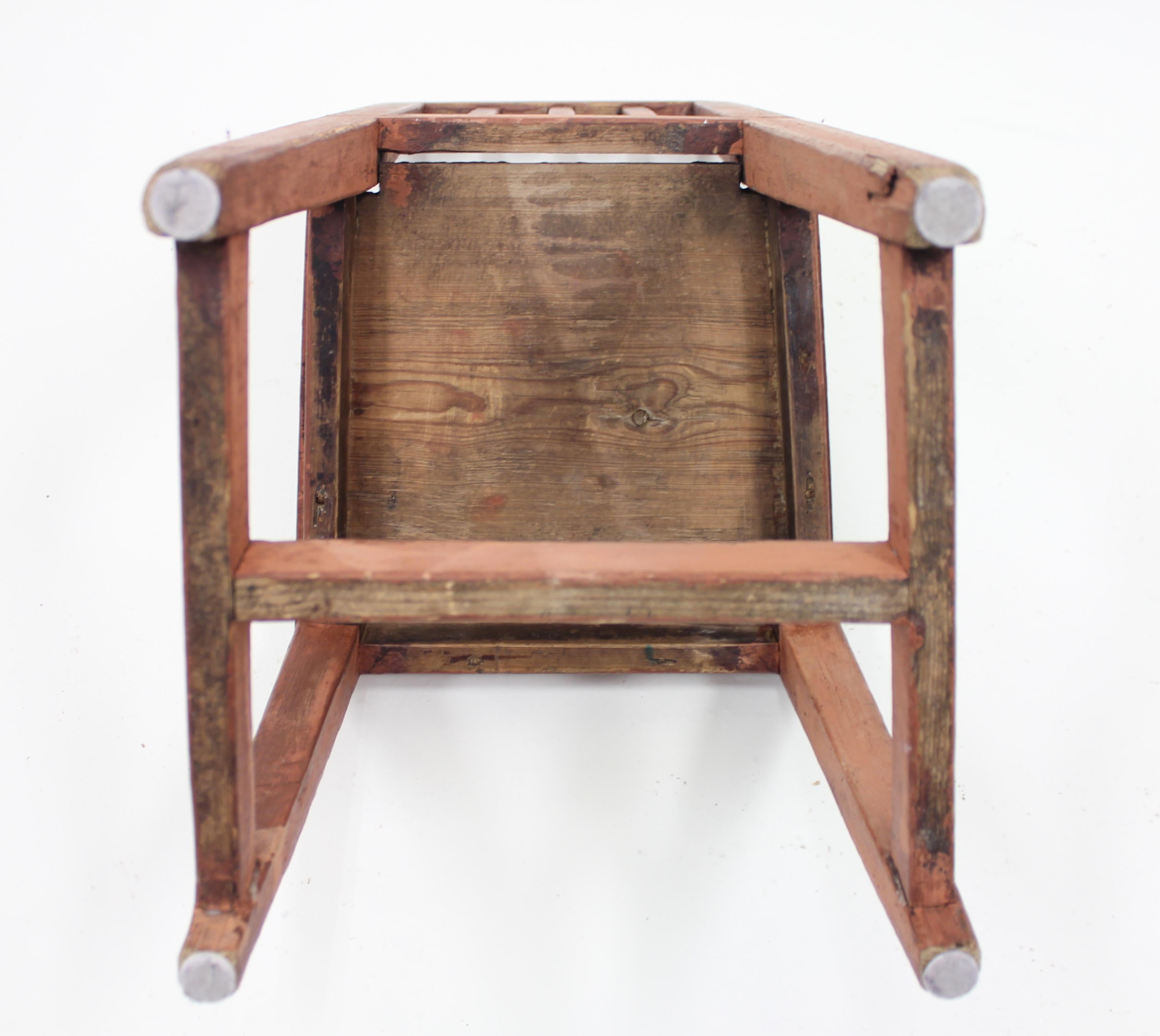 Antique Swedish Rustic Pine Child Chair, Mid-19th Century 8