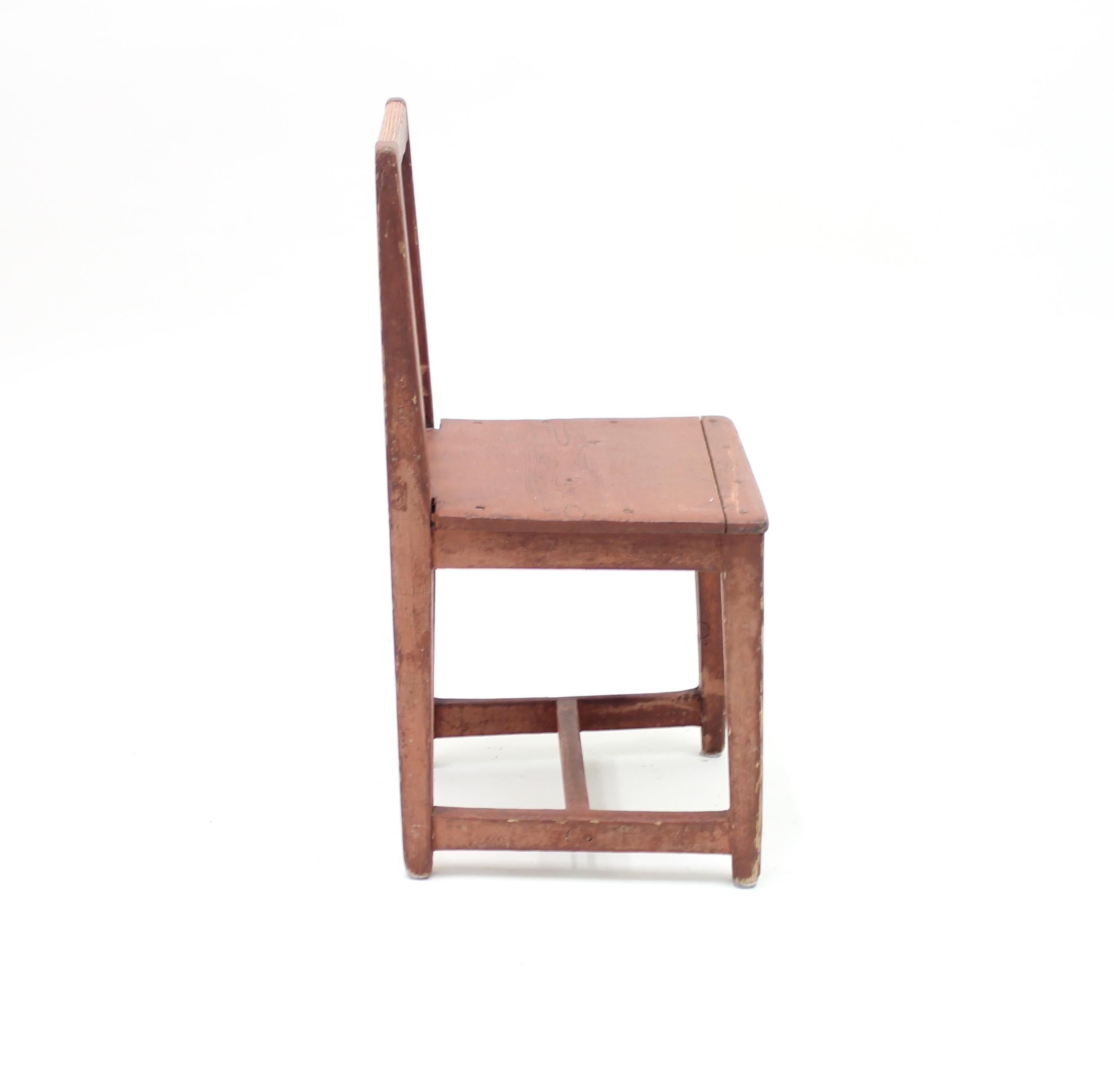 Antique Swedish Rustic Pine Child Chair, Mid-19th Century 3