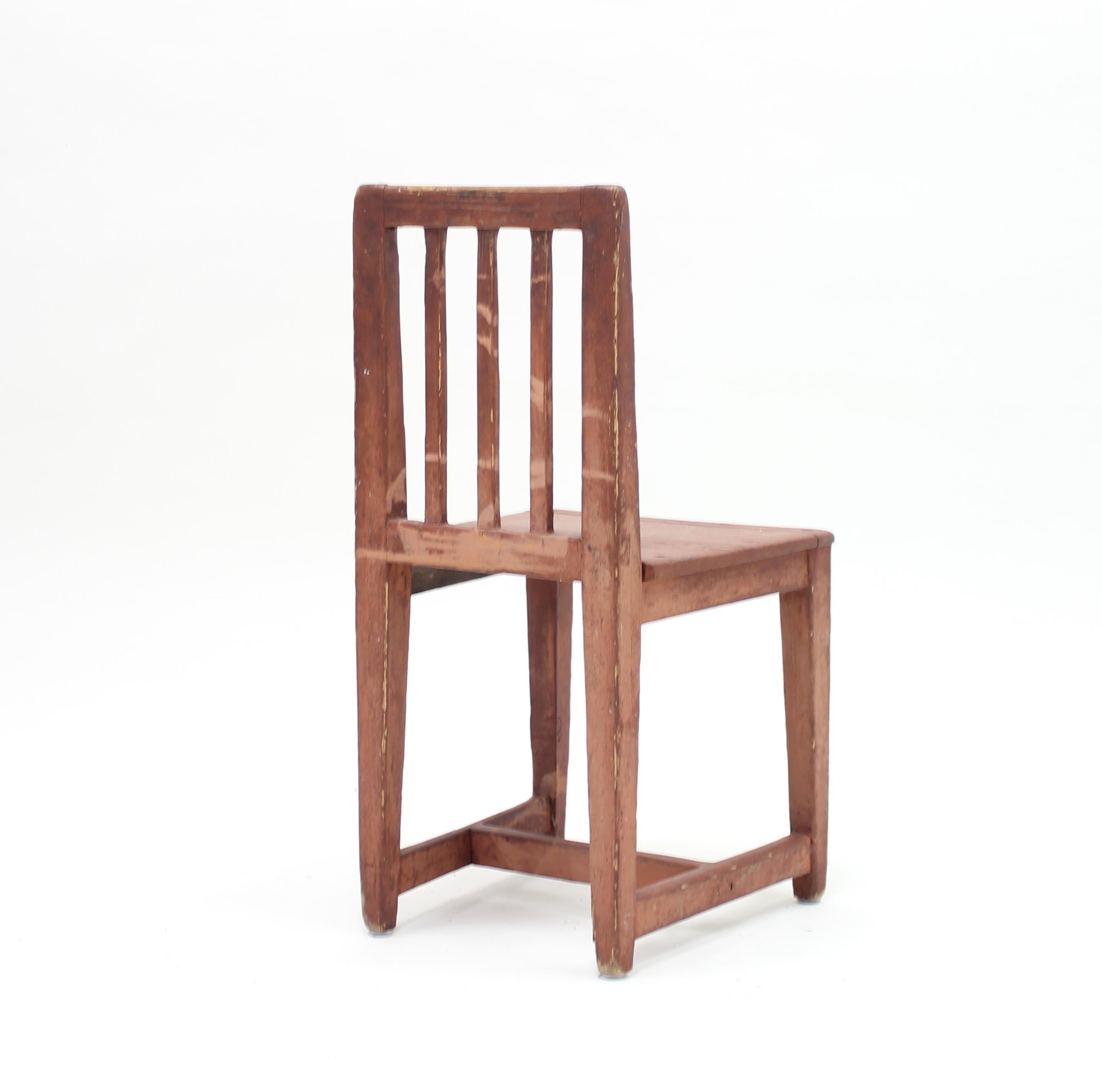 Antique Swedish Rustic Pine Child Chair, Mid-19th Century 4