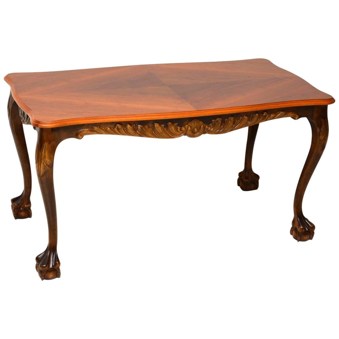 Antique Swedish Satin Birch Coffee Table