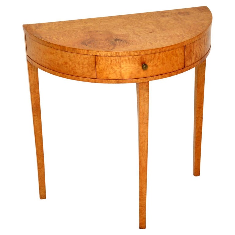 Antique Swedish Satin Birch Console Table at 1stDibs