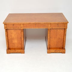 Antique Swedish Satin Birch Desk