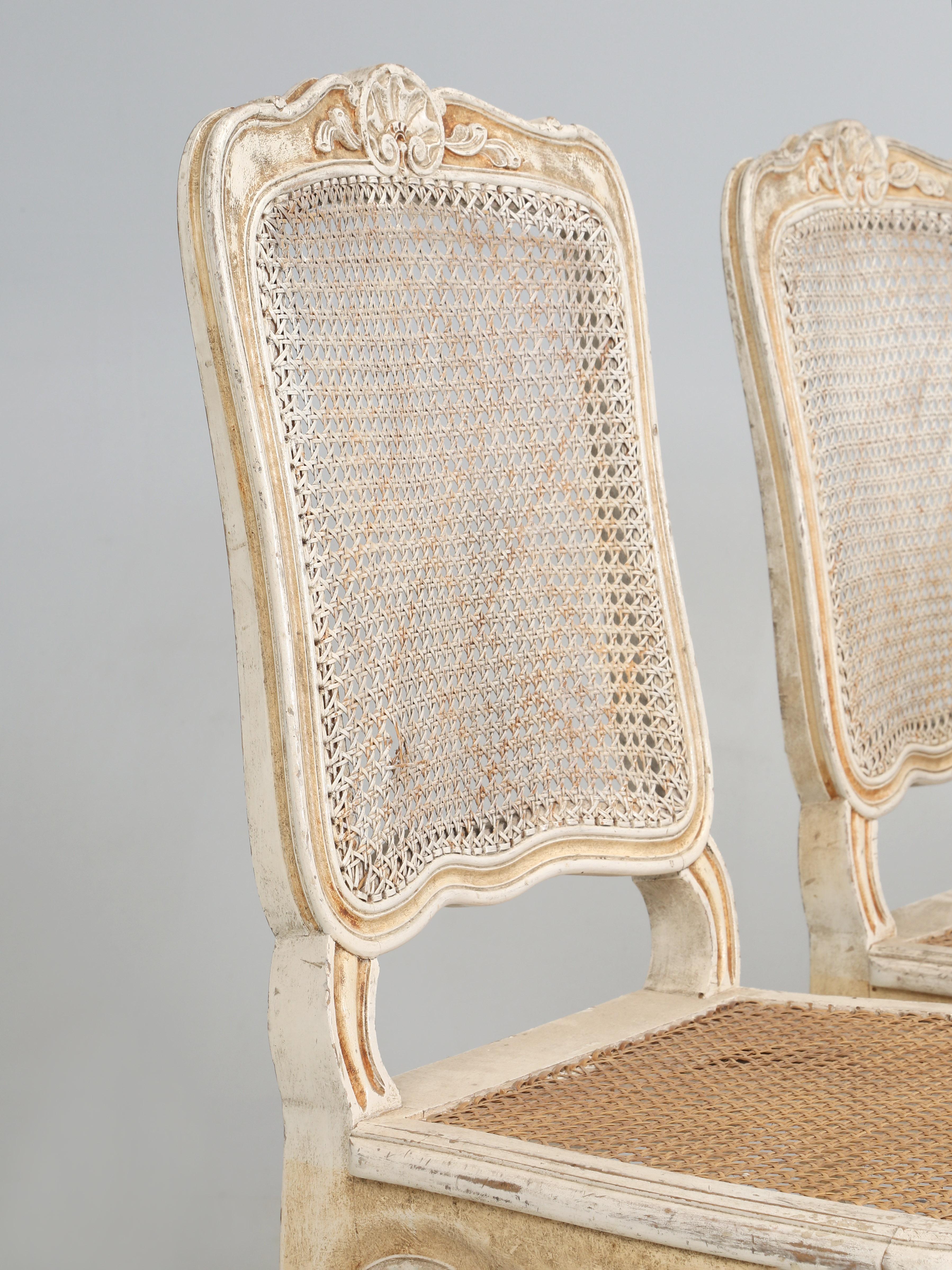 Antique Swedish Set of (6) Old Painted Dining Chairs Require Restoration 2