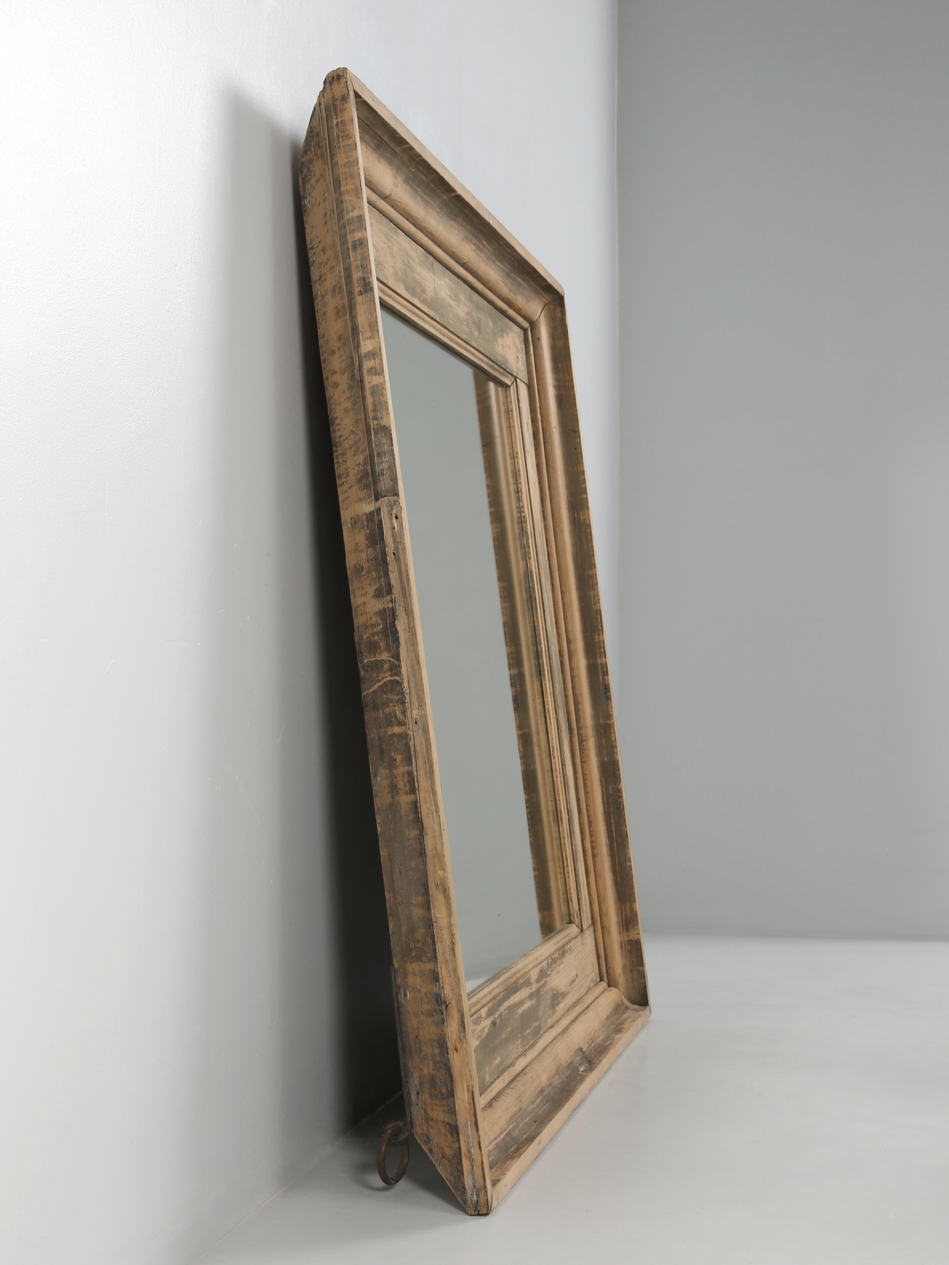 Late 19th Century Antique Swedish Shadow Box Frame Mirror with Original Glass, circa Late 1800s