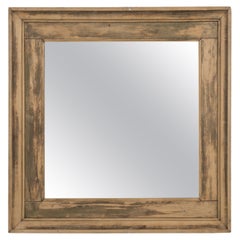Antique Swedish Shadow Box Frame Mirror with Original Glass, circa Late 1800s
