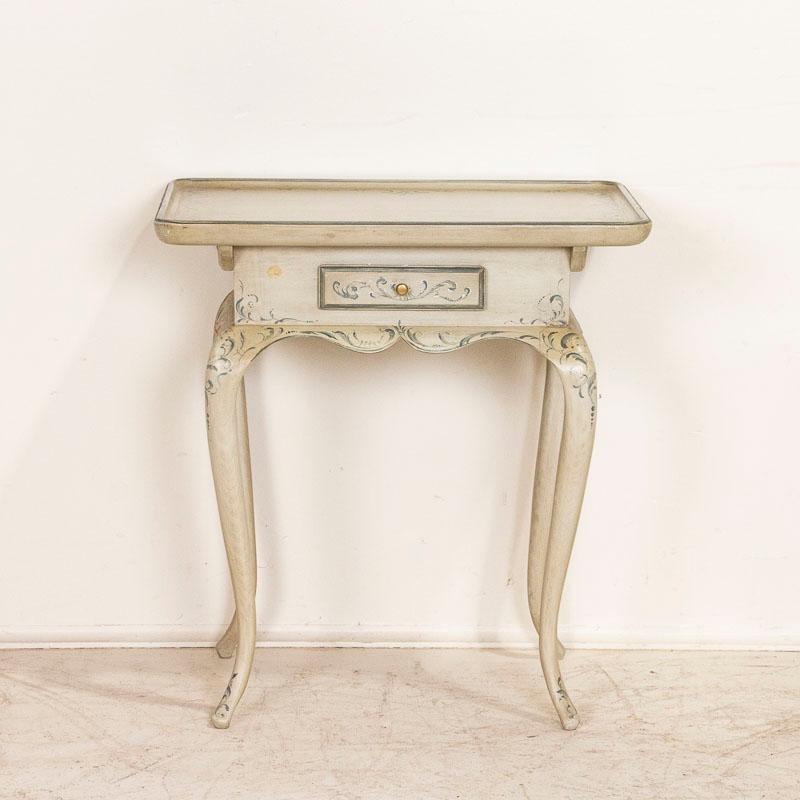 Antique Swedish Side Table Tea Table with Painted Finish In Good Condition For Sale In Round Top, TX