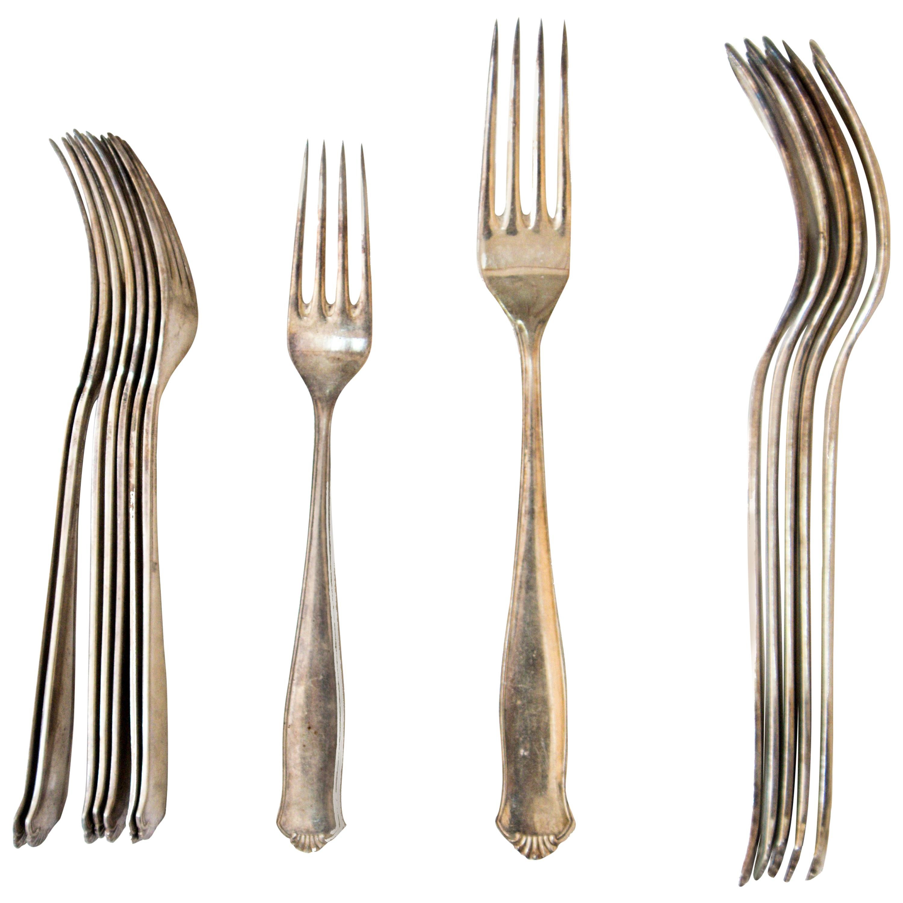 Antique Swedish Silver Cutlery from GAB, Early 1900s For Sale