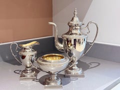Antique Swedish Silver-Plated Coffee Set – Gustaf Eriksson Eskils Pot Sugar Bowl