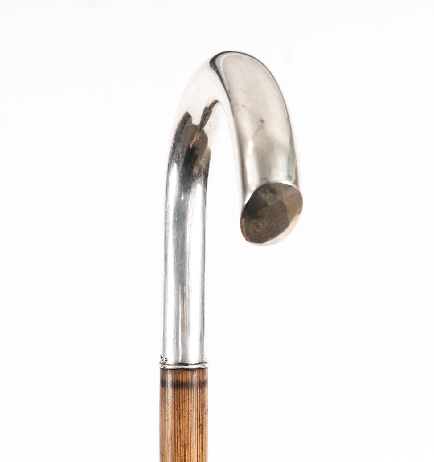 Antique Swedish Silver Walking Cane Stick 89cm/ 35 inches 20th Century en vente 1
