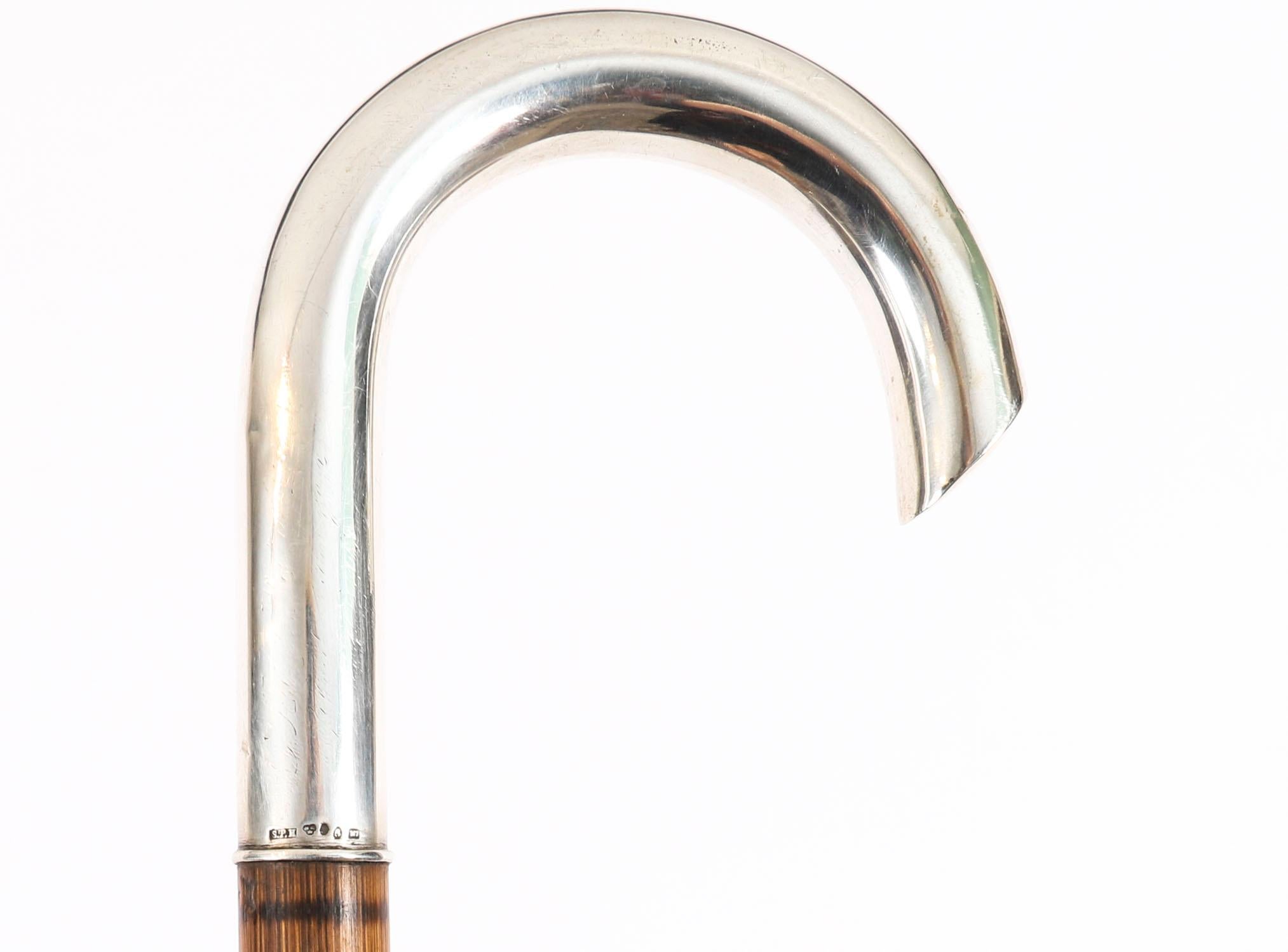 Antique Swedish Silver Walking Cane Stick 89cm/ 35 inches 20th Century en vente 2