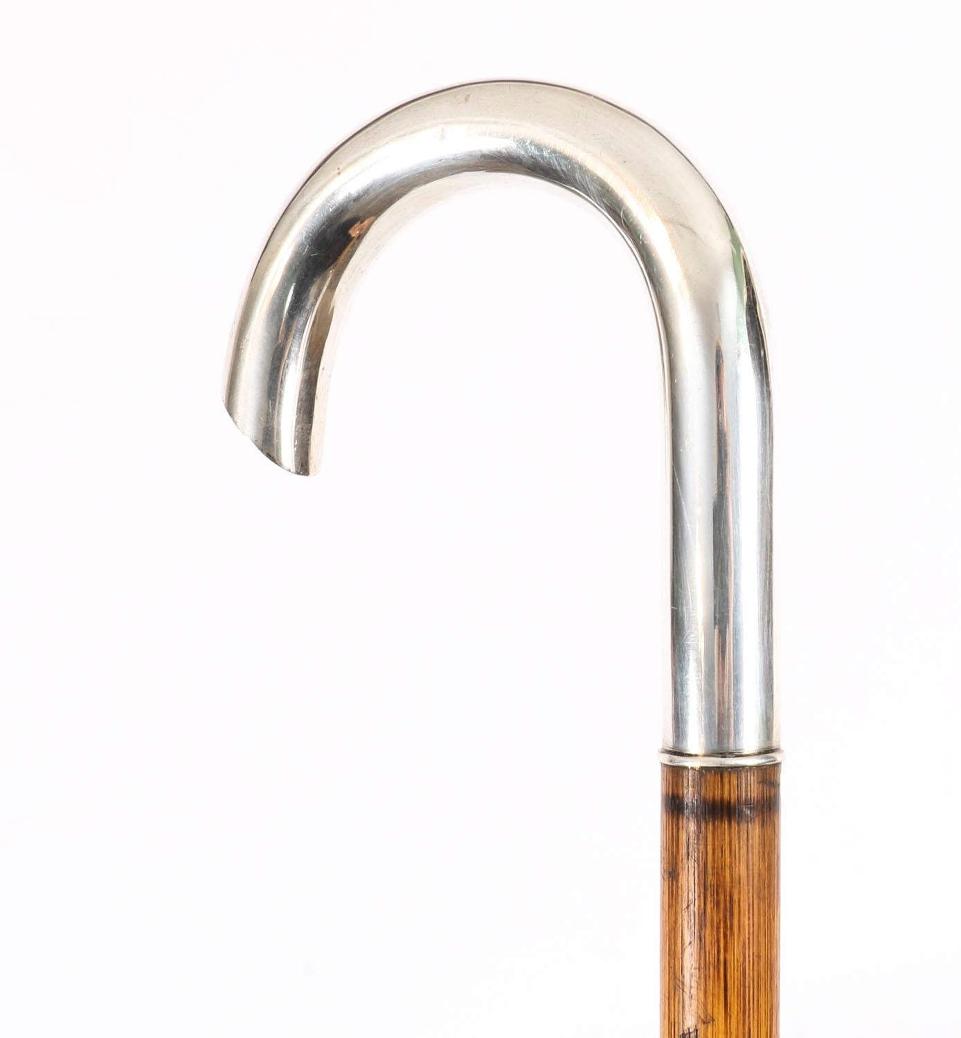 Antique Swedish Silver Walking Cane Stick 89cm/ 35 inches 20th Century en vente 3