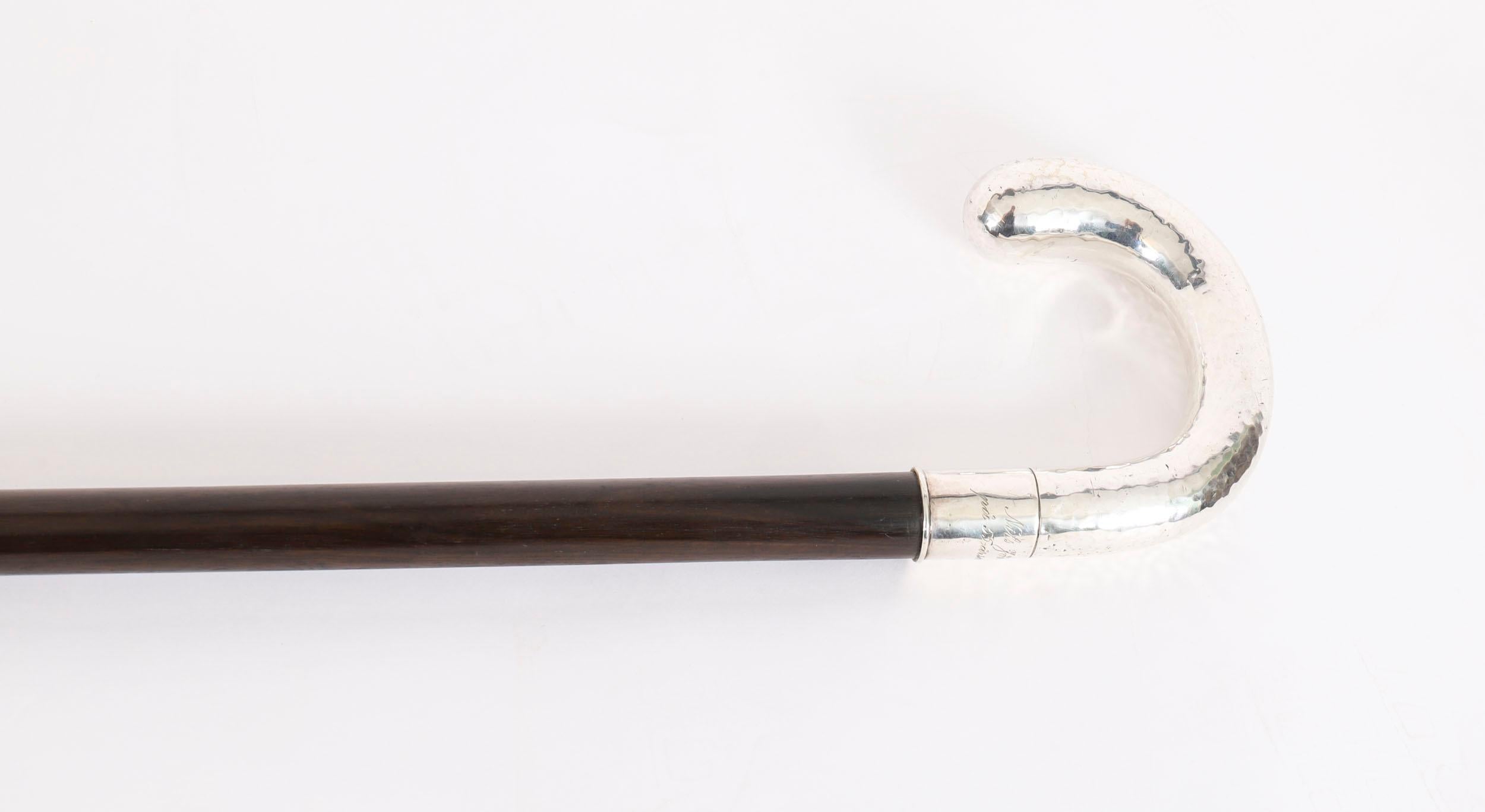 Antique Swedish Silver Walking Cane Stick 90cm/ 35 inch 19th Century en venta 7