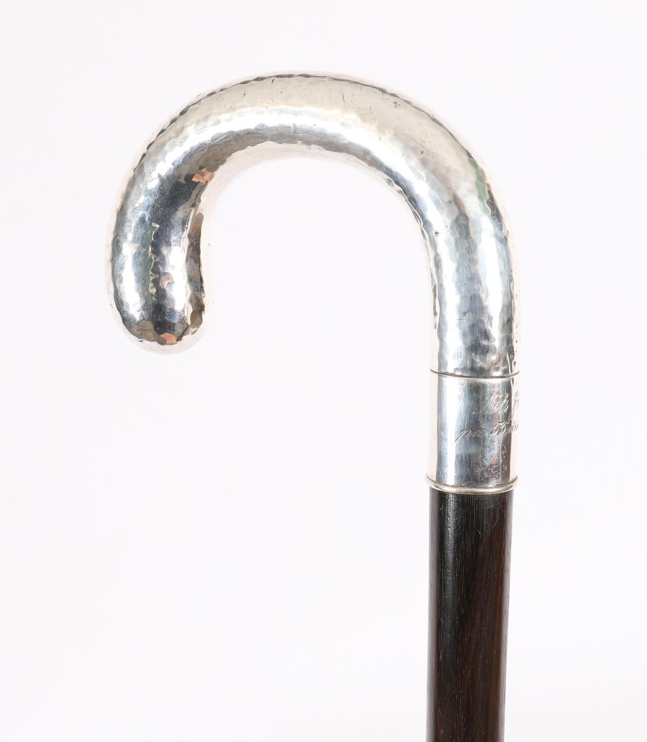 Antique Swedish Silver Walking Cane Stick 90cm/ 35 inch 19th Century en Bueno estado para la venta en London, GB