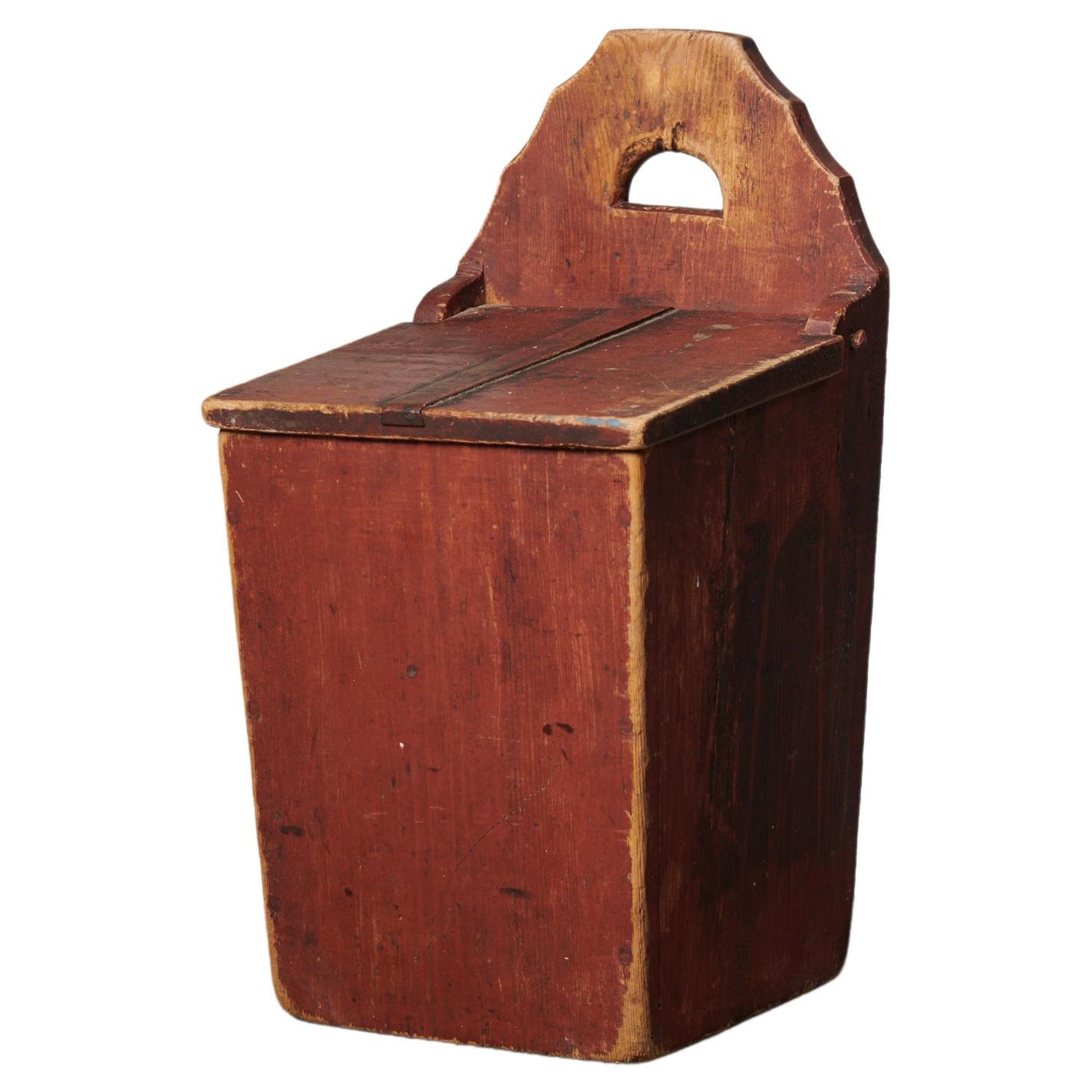 Antique Swedish Small Handmade Folk Art Box