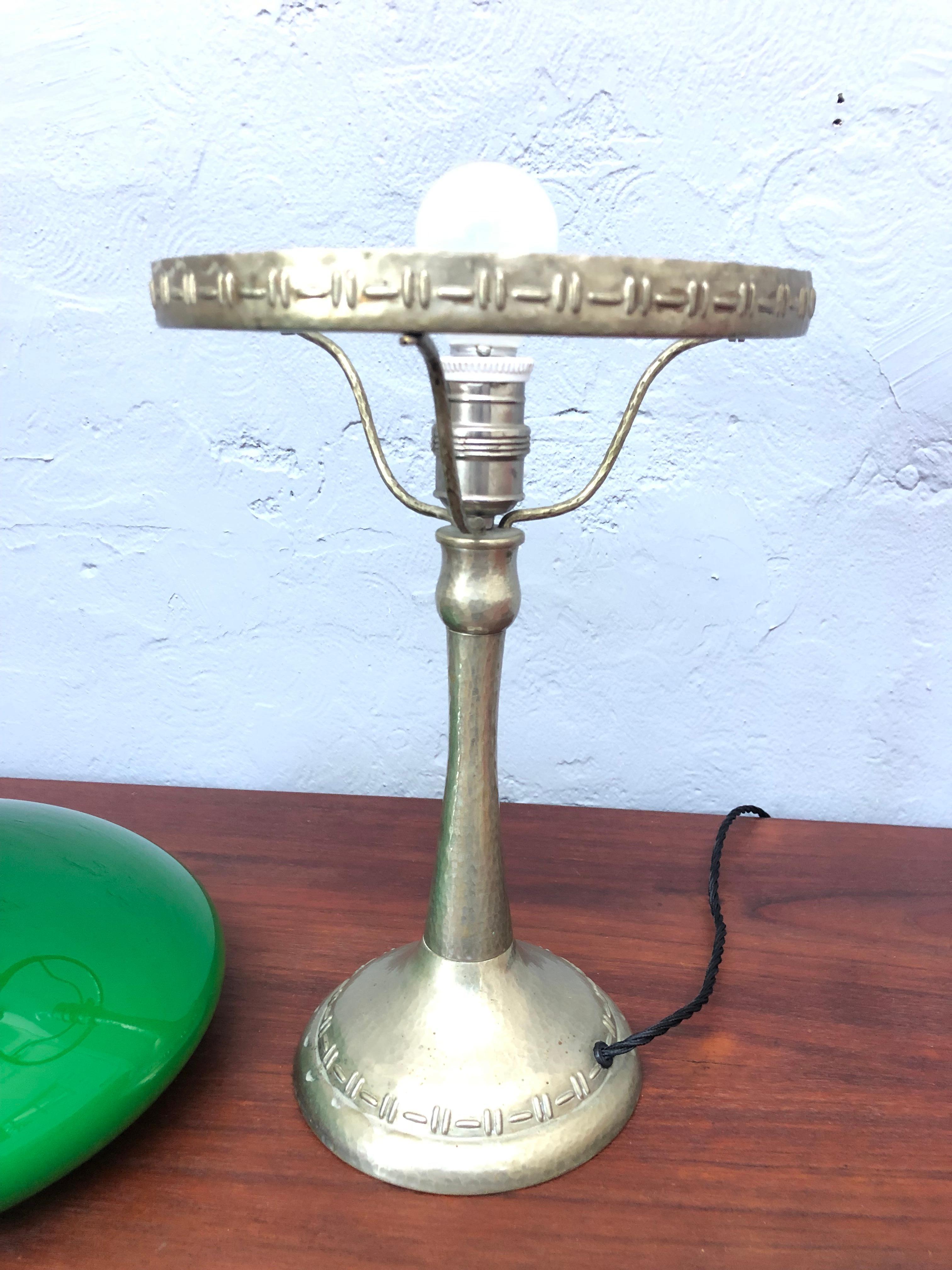 Antique Swedish Strindberg Table Lamp in Nickel Plated Silver For Sale 2