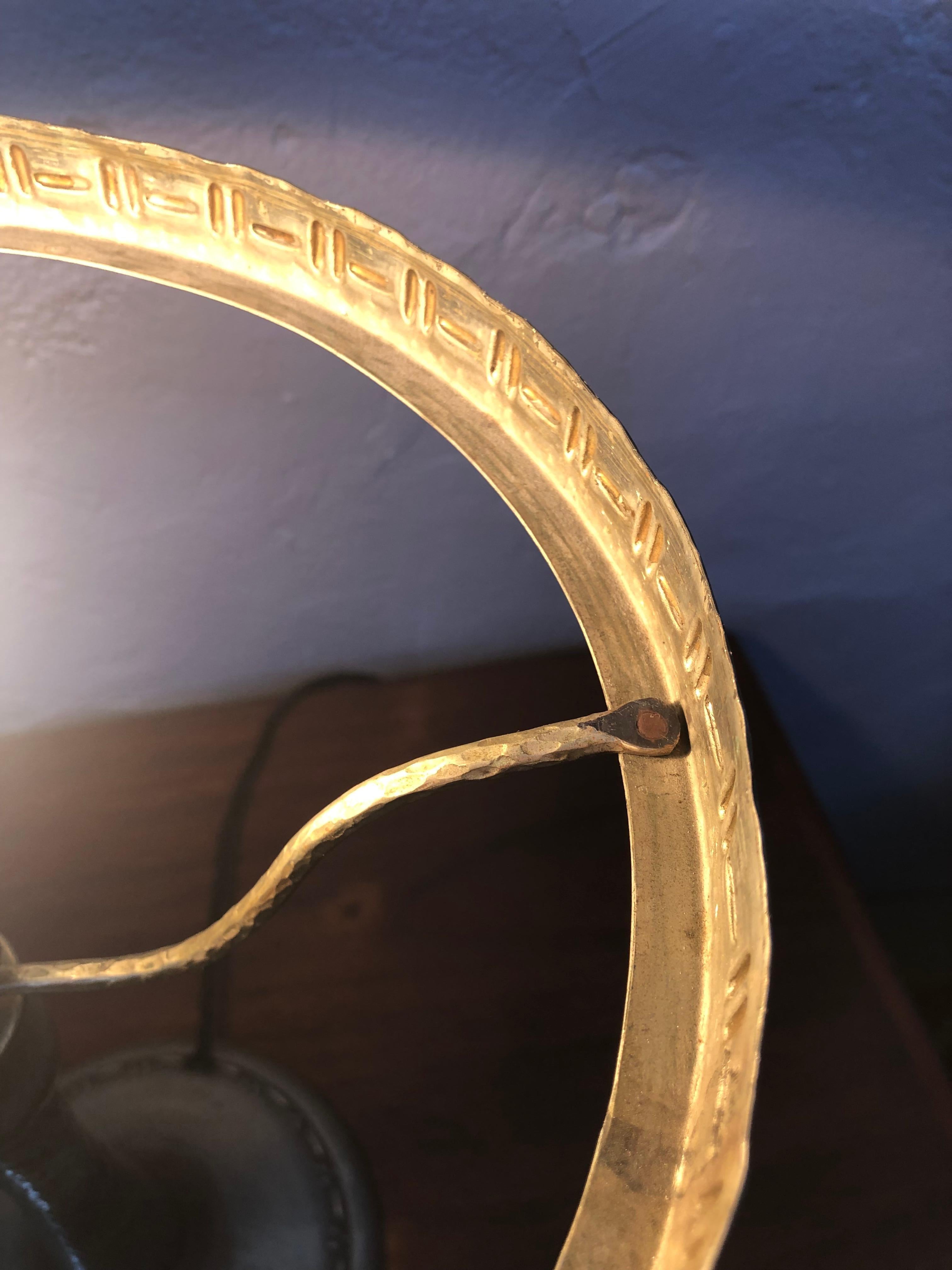 Antike schwedische Strindberg-Tischlampe aus vernickeltem Silber im Angebot 10