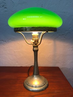 Antique Swedish Strindberg Table Lamp in Nickel Plated Silver