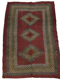 Antique Swedish Tapestry Geometric 4x6 130cm x 186cm