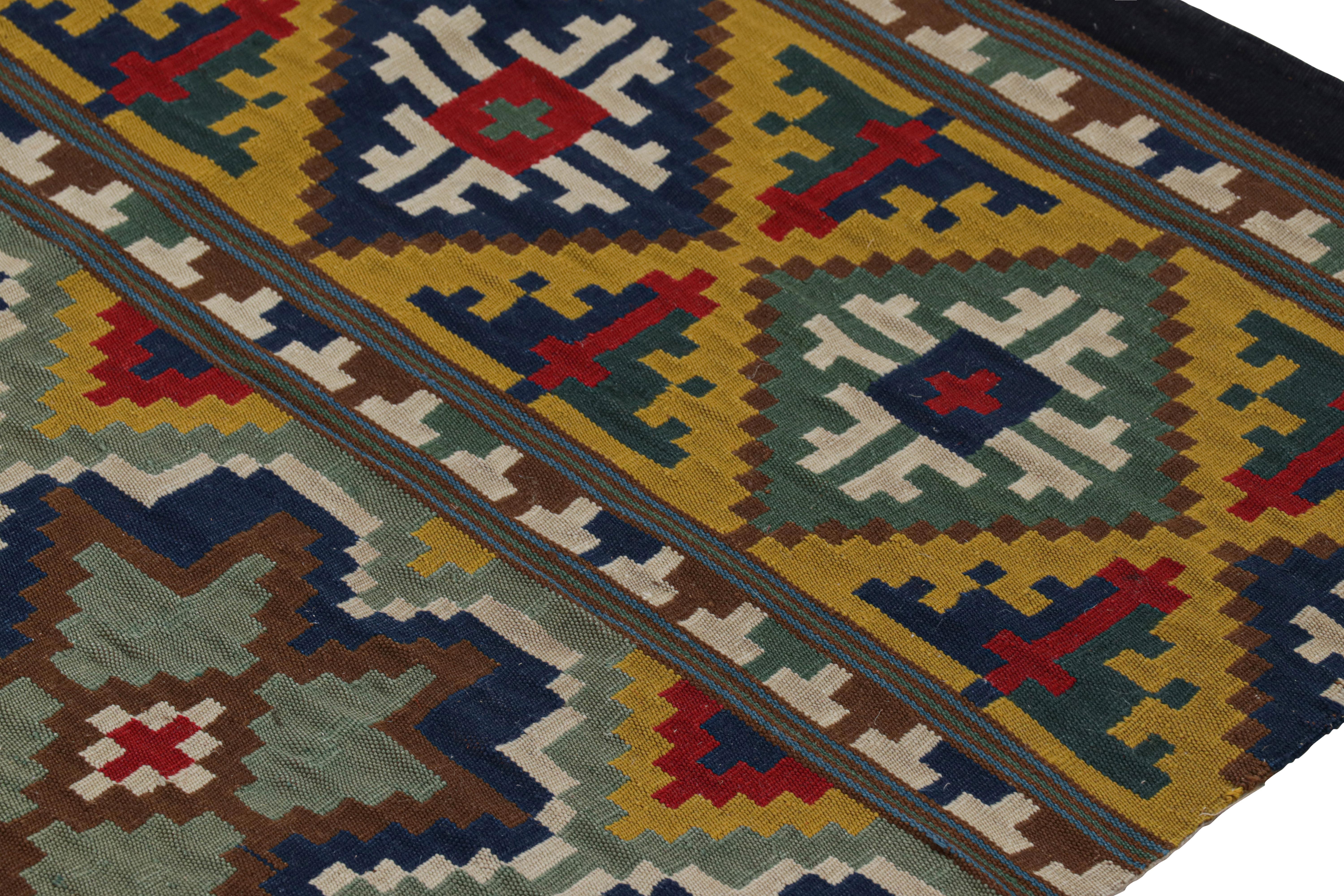 Early 20th Century Antique Swedish Textile with Polychromatic Patterns & Pictorial from Rug & Kilim For Sale
