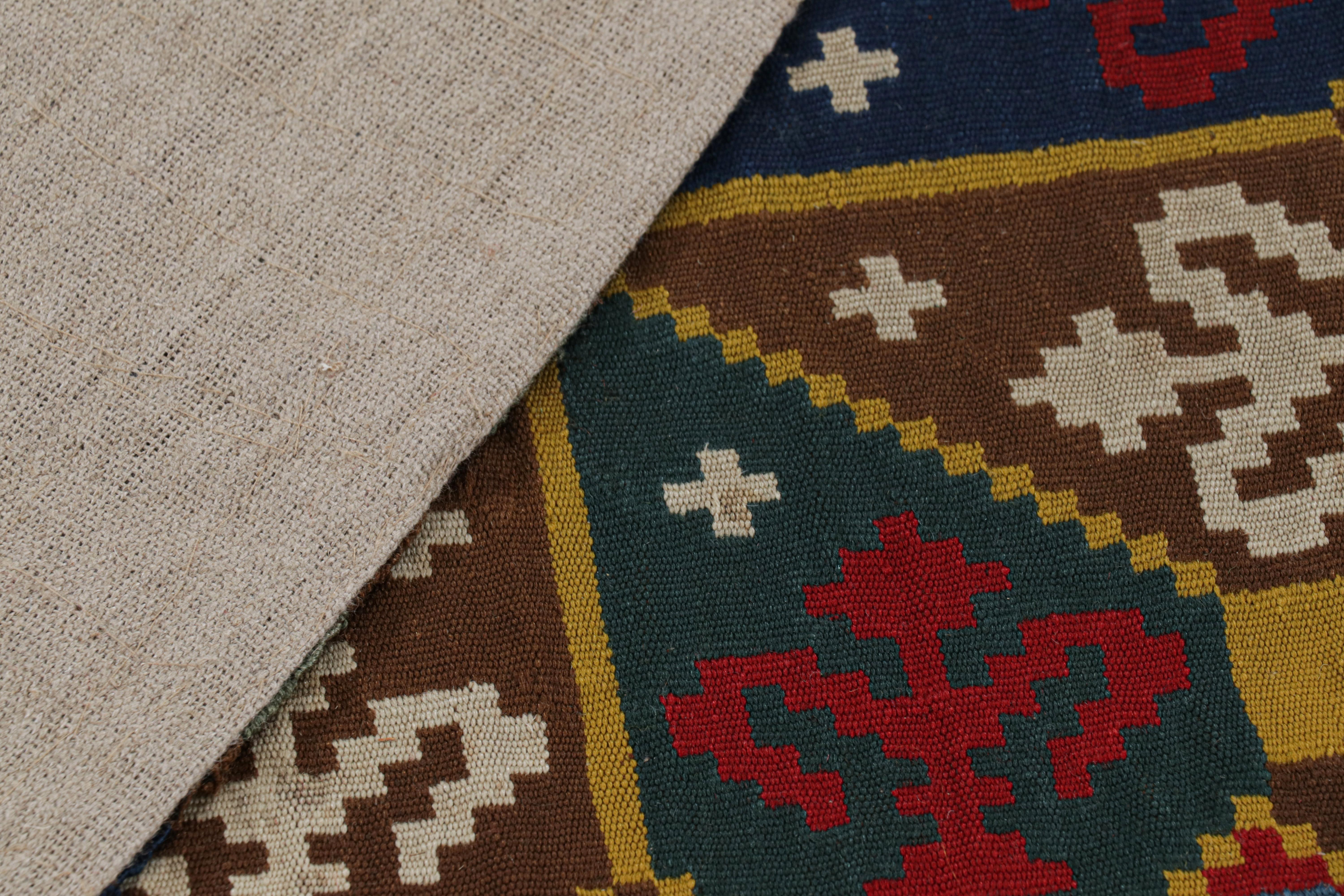 Wool Antique Swedish Textile with Polychromatic Patterns & Pictorial from Rug & Kilim For Sale
