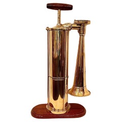Antique Swedish "Tyfon Co." Brass Ship's Working Fog Horn, Circa 1910-1920's.
