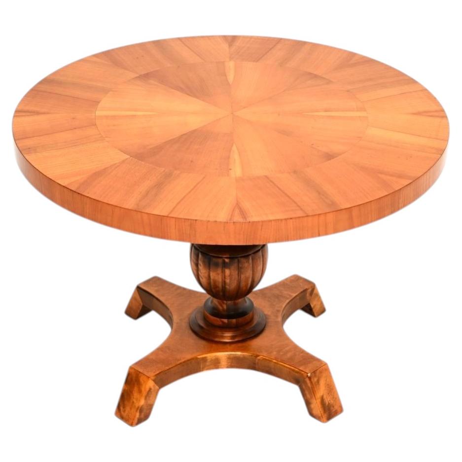 Antique Swedish Walnut and Satin Birch Coffee Table For Sale